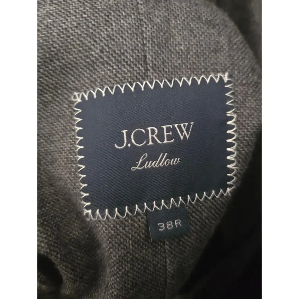 J.crew the ludlow suit jacket gray size 38R english cotton wool blend NWOT. - Picture 3 of 10